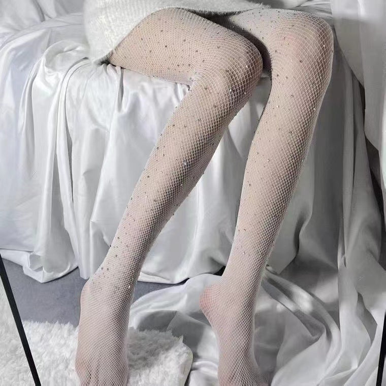 Diamond (White) - Fishnet Thigh