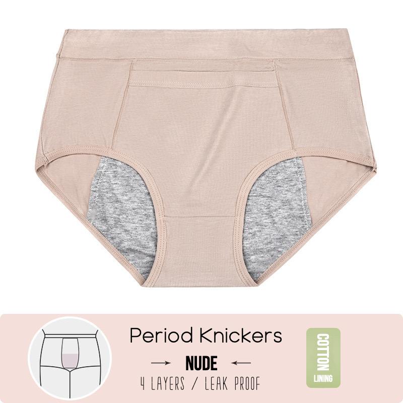 Cotton Period Knickers-Nude Nude - M Knickers